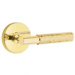Emtek T-Bar Hammered 5059 Select Brass Full Dummy Leverset with Disk Rosette product