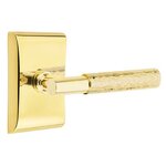 Emtek T-Bar Hammered 5111 Select Brass Passage Leverset with Neos Rosette for Left Handed Doors product