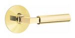 Emtek L-Square Smooth 5107 Select Brass Passage Leverset with Modern Rosette for Left Handed Doors product