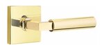 Emtek L-Square Smooth 5110 Select Brass Passage Leverset with Square Rosette for Left Handed Doors product