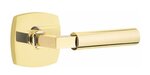 Emtek L-Square Smooth 5316 Select Brass Passage Leverset with Urban Modern Rosette for Left Handed Doors product