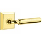 Emtek R-Bar Smooth 8131 Select Brass Passage Leverset with Quincy Rosette for Left Handed Doors product