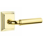 Emtek R-Bar Smooth 8161 Select Brass Passage Leverset with Wilshire Rosette for Left Handed Doors product