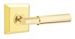 Emtek T-Bar Smooth 8131 Select Brass Passage Leverset with Quincy Rosette for Left Handed Doors product