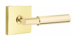 Emtek T-Bar Smooth 5050 SD Select Brass Single Dummy Lever with Square Rosette for Right Handed Doors product