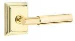 Emtek T-Bar Smooth 8561 SD Select Brass Single Dummy Lever with Wilshire Rosette for Left Handed Doors product