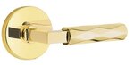 Emtek L-Square Tribeca 5059 Select Brass Full Dummy Leverset with Disk Rosette product