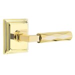 Emtek L-Square Tribeca 8161 Select Brass Passage Leverset with Wilshire Rosette for Right Handed Doors product