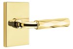 Emtek R-Bar Tribeca 5052 Select Brass Full Dummy Leverset with Modern Rectangular Rosette product