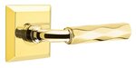 Emtek R-Bar Tribeca 8131 Select Brass Passage Leverset with Quincy Rosette for Left Handed Doors product
