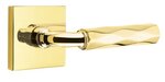 Emtek R-Bar Tribeca 5110 Select Brass Passage Leverset with Square Rosette for Left Handed Doors product