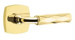 Emtek R-Bar Tribeca 5326 Select Brass Privacy Leverset with Urban Modern Rosette for Right Handed Doors product