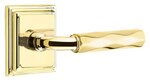 Emtek R-Bar Tribeca 8561 SD Select Brass Single Dummy Lever with Wilshire Rosette for Left Handed Doors product