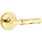 Emtek T-Bar Tribeca 5209 Select Brass Privacy Leverset with Disk Rosette for Right Handed Doors product