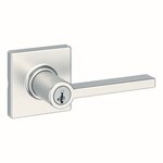 Kwikset 405CSL SQT SMT Casey Keyed Entry Leverset with Square Rosettes with SmartKey