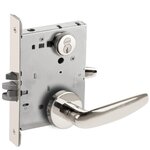 Schlage L9050R 07A Entry/Office Mortise Lock with 07 Lever and A Rose with Full Size Interchangeable Core