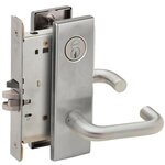 Schlage L9050R 03N Entry/Office Mortise Lock with 03 Lever and N Escutcheon with Full Size Interchangeable Core