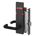 Schlage L9040 03N OSOCC Bath/Bedroom Privacy Mortise Lock with 03 Lever and N Escutcheon with Outside Occupied/Vacant Indicator