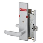 Schlage L9040 07N OSOCC Bath/Bedroom Privacy Mortise Lock with 07 Lever and N Escutcheon with Outside Occupied/Vacant Indicator