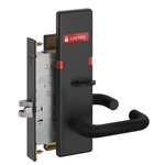 Schlage L9040 03N ISLOC Bath/Bedroom Privacy Mortise Lock with 03 Lever and N Escutcheon with Inside Locked/Unlocked Indicator