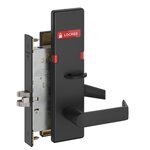 Schlage L9040 06N ISLOC Bath/Bedroom Privacy Mortise Lock with 06 Lever and N Escutcheon with Inside Locked/Unlocked Indicator