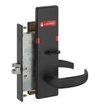 Schlage L9040 17N ISLOC Bath/Bedroom Privacy Mortise Lock with 17 Lever and N Escutcheon with Inside Locked/Unlocked Indicator
