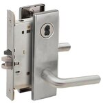 Schlage L9080B 02N Storeroom Mortise Lock with 02 Lever and N Escutcheon without Small Format Interchangeable Core