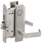 Schlage L9453R 06L Entry/Office with Deadbolt Mortise Lock with 06 Lever and L Escutcheon with Full Size Interchangeable Core