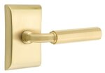 Emtek R-Bar Faceted 5051 SD Select Brass Single Dummy Lever with Neos Rosette for Right Handed Doors product