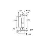 Baldwin 6340 Mortise Strike Latch &amp; Deadbolt Function for 2 &amp; 2.5 Inch Backsets - Non Handed