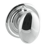 Baldwin 6756.EXT Turnpiece with Round Backplate for Doors Thicker than 2-1/4 Inches