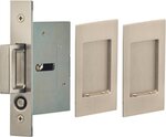Omnia 7036/N Passage Pocket Door Lock with Modern Rectangular Trim product