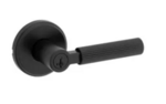 Kwikset 740MAL SMT Mirada Reeded Pattern Keyed Entry Leverset with Traditional Round Rose with SmartKey