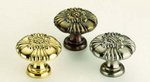 Omnia 7417/28 1-1/8 Inch Diameter Solid Brass Knob