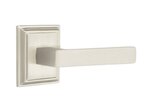 Emtek Dumont 8561 Brass Modern Single Dummy Lever with Wilshire Rosette for Left Handed Doors