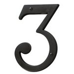 Baldwin 90673 4-3/4 Inch Tall House Number 3