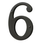 Baldwin 90676 4-3/4 Inch Tall House Number 6