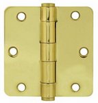 Emtek 92023 3-1/2 Inch x 3-1/2 Inch Heavy Duty Steel Plated Hinge with 1/4 Inch Radius Corners (Sold in Pairs)