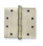 Omnia 985/45BTN 4-1/2 Inch x 4-1/2 Inch Mortise Hinge with Square Corners (Sold Each)