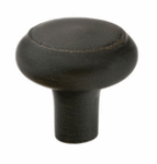 Emtek 86339 Sandcast Bronze Barn Cabinet Knob 1-1/4 Inch Diameter