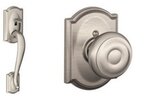 Schlage FE285 CAM/GEOxCAM Camelot Lower Handleset with Georgian Knob & Camelot Rosette