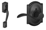 Schlage FE285 CAM/ACCxCAM Camelot Lower Handleset with Accent Lever & Camelot Rosette for Right Handed Doors