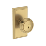 Baldwin EN.BRE.HFR Reserve Bremerton Keyed Entry Knobset with Chamfered 5" Rose