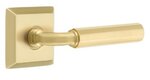 Emtek R-Bar Faceted 8131 Select Brass Passage Leverset with Quincy Rosette for Right Handed Doors product