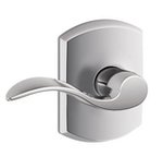 Schlage F10ACC/GRW Accent Passage Leverset with Greenwich Decorative Rosette