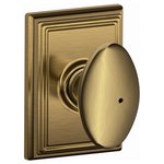 Schlage F40SIE/ADD Siena Privacy Knobset with Addison Decorative Rosette