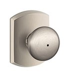 Schlage F40PLY/GRW Plymouth Privacy Knobset with Greenwich Decorative Rosette