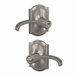 Schlage Custom F51WIT/CAM Whitney Keyed Entry Leverset with Camelot Decorative Rosette