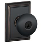 Schlage F51PLY/ADD Plymouth Keyed Entry Knobset with Addison Decorative Rosette