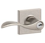 Schlage F51ACC/COL Accent Keyed Entry Leverset with Collins Decorative Rosette